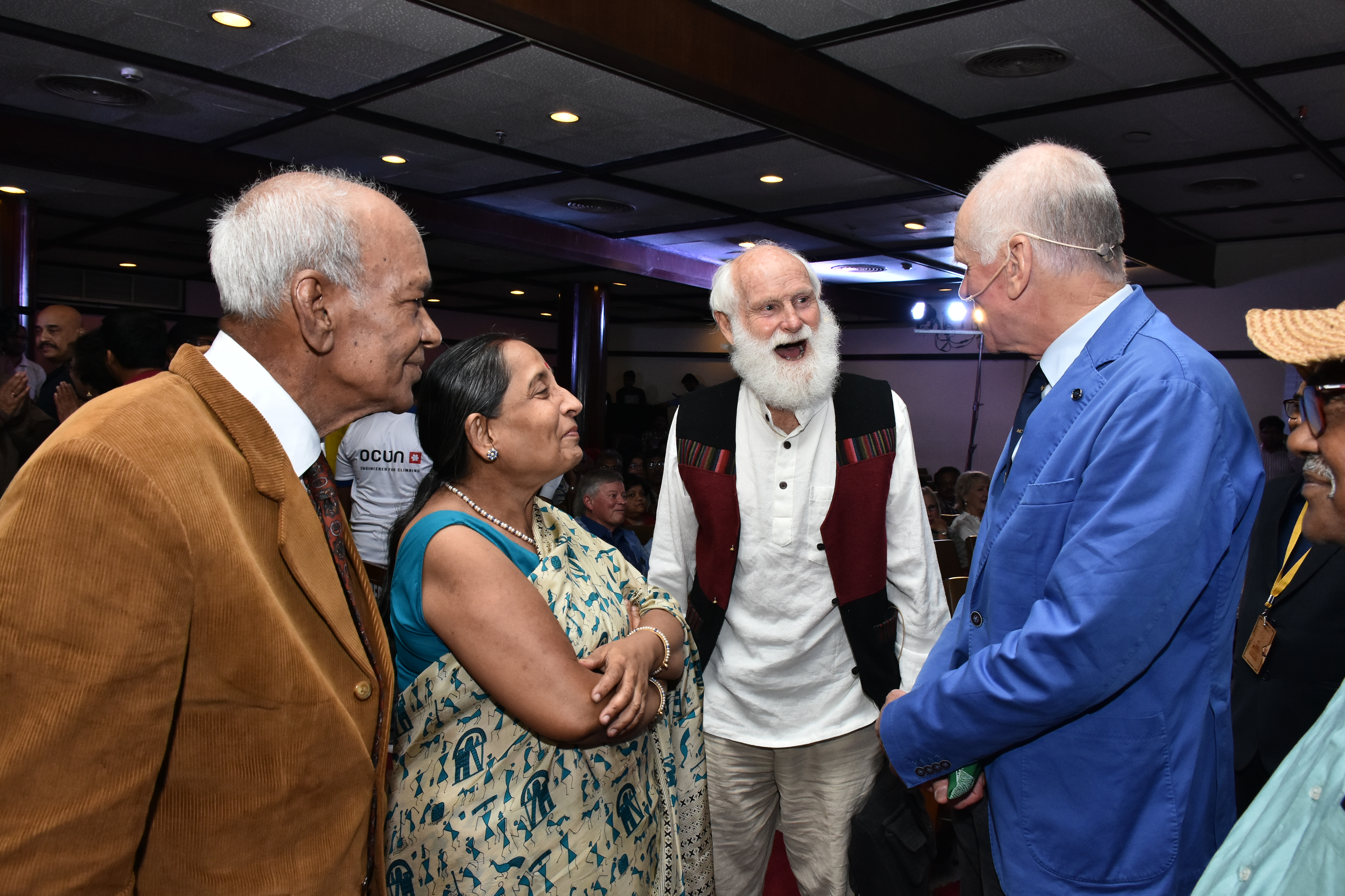 Bhanu Banerjee with Jim Wilson and Peter Hillary