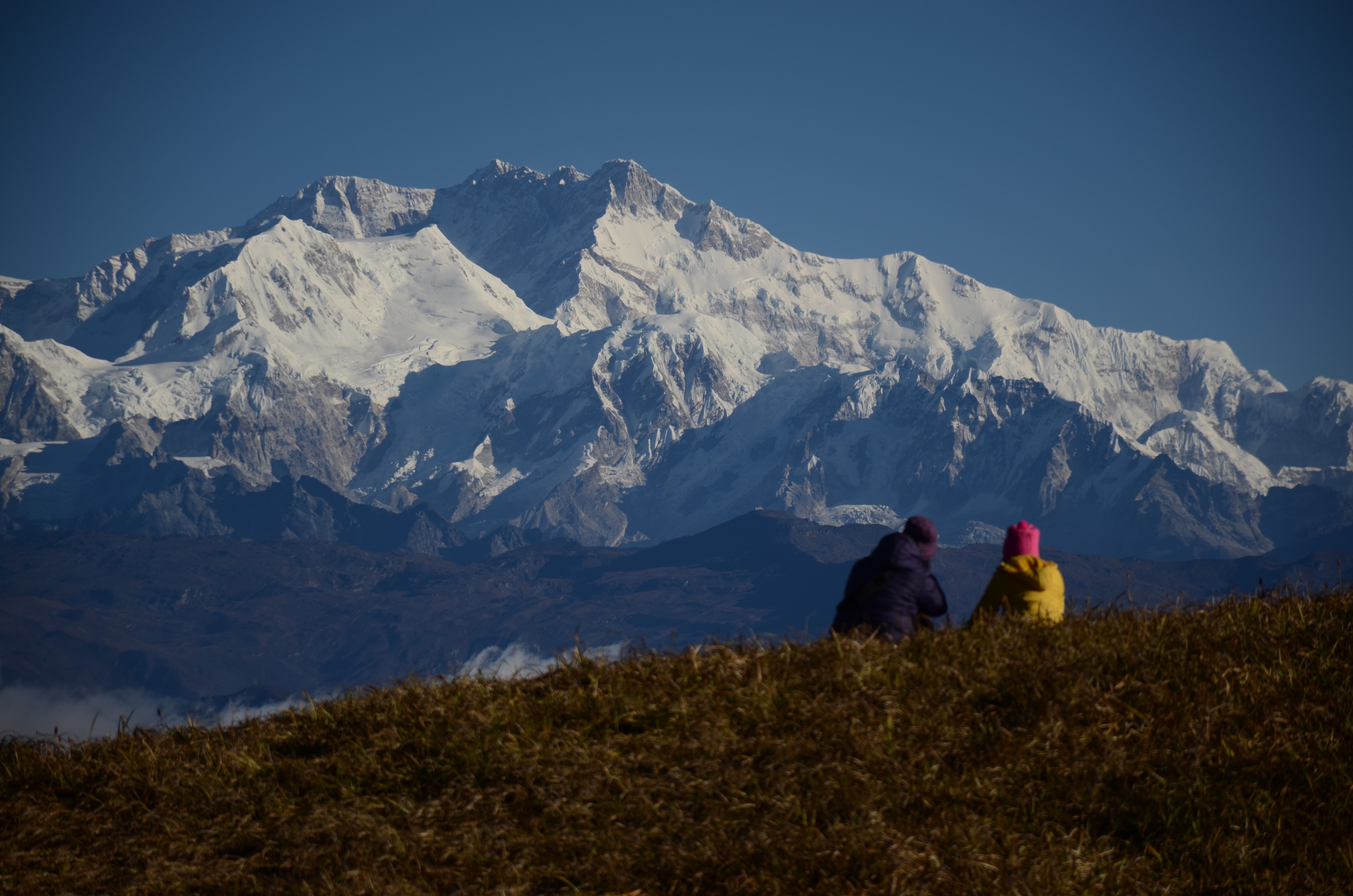 Kabru South & North and the mighty Kangchenjunga — Srimati Banerjee