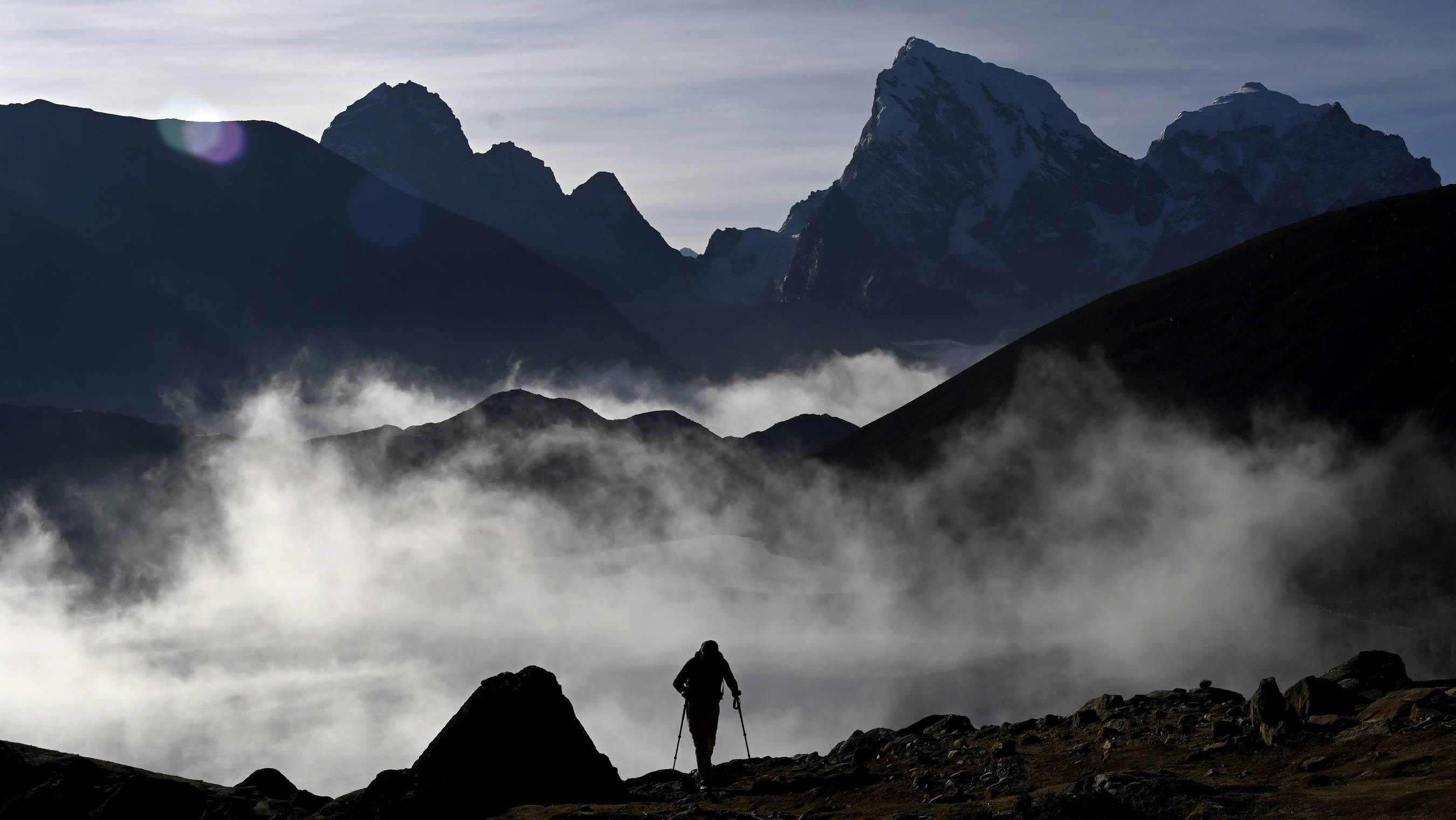 Climbing to the Rhenjo La, Khumbu, Nepal — Sujoy Das